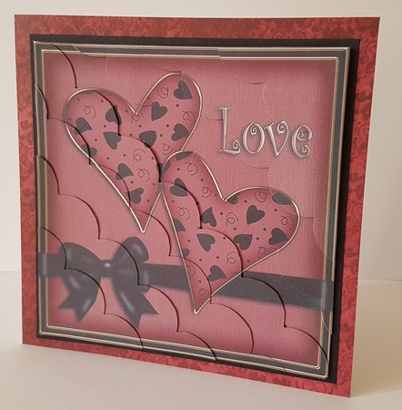 8 x 8 Love Hearts Kit with Scalloped Corners by Mary Brunton