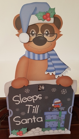 On the Shelf Sleeps Till Santa Card Kit - Little Meerkat Frank by Mary Brunton