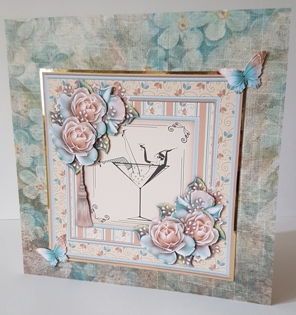 Vintage Flowers Background It is time for flowers 139 III by Mary Brunton