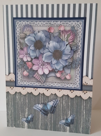 Vintage Stripes and Wood 1042 by Mary Brunton