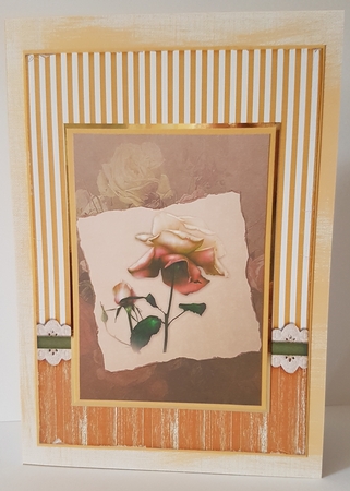 Vintage Stripes and Wood 1047 by Mary Brunton