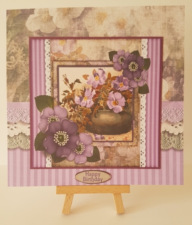Vintage Flowers Lace Stripes and Dots by Mary Brunton