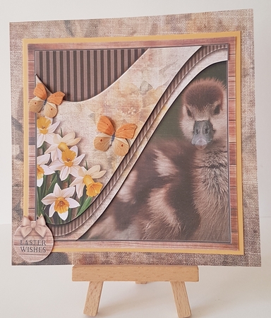 Vintage Easter Fluffy Chick brown 1203 by Mary Brunton