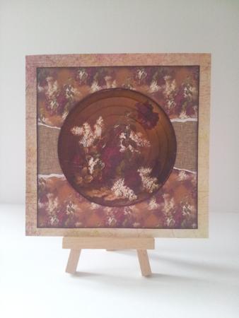 Beautiful 6x6 Torn Strip Vintage Roses Quick Card by Mary Brunton