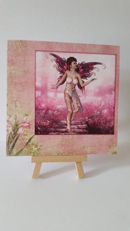Ethereal Fairy ' Sunrise ' Circle Pyramid Decoupage by Mary Brunton