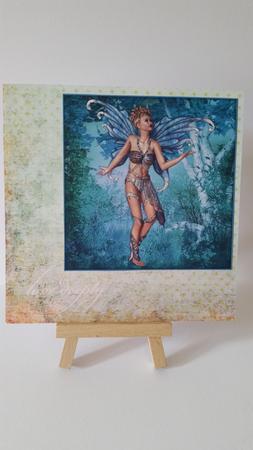 Ethereal Fairy ' Dusk ' Circle Pyramid Decoupage by Mary Brunton