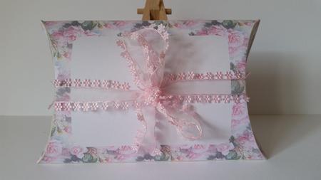 Vintage Pretty Pink Roses Pillow Box by Mary Brunton