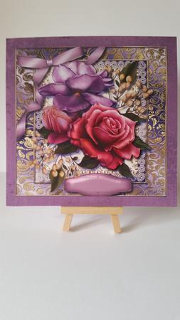 Beautiful Roses on Lace and a Gilded Frame by Mary Brunton