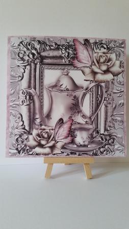 Silver Jug with Roses and Butterflies 8x8 by Mary Brunton