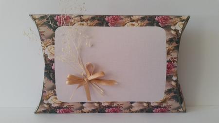 Vintage Pretty Pink & Cream Roses Pillow Box by Mary Brunton