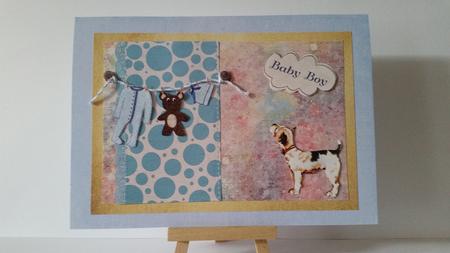Baby Boy Laundry Side Panel Card by Mary Brunton
