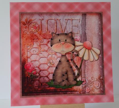 Rosy Plaid Backing Paper 5 by Mary Brunton