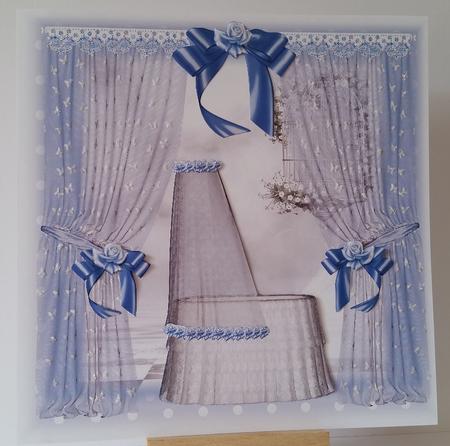 Beautiful Baby Boy Crib Topper by Mary Brunton