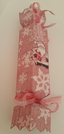 Cracker Snow Santa Pink by Mary Brunton