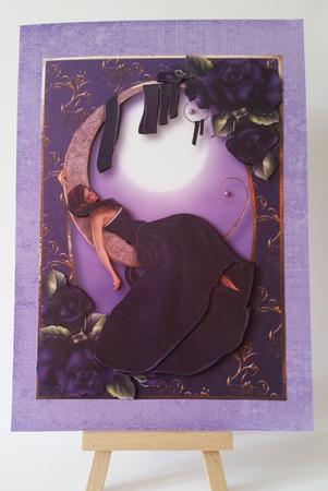 Reclining Moon & Deep Purple Roses by Mary Brunton