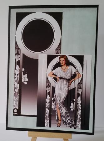 Art Deco Lady Elise (white) Pyramid by Mary Brunton