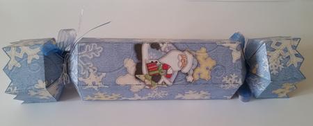 Cracker Snow Santa Ice Blue by Mary Brunton
