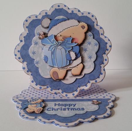 Carrying the Gifts Scalloped Easel Card Kit by Mary Brunton
