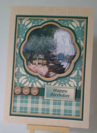 Afternoon on the River Petal Pyramid Card by Mary Brunton