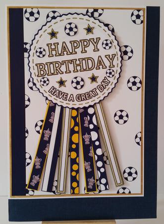 Tottenham Rosette Over Edge All Ages Birthday Father's Day by Mary Brunton