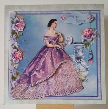 Victorian Lady Pastel and Lilac Roses Mini Kit by Mary Brunton