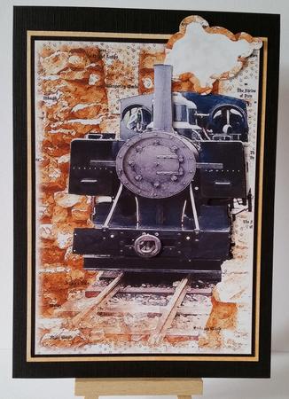 Steam Train Journey-quick and Shake Card by Mary Brunton