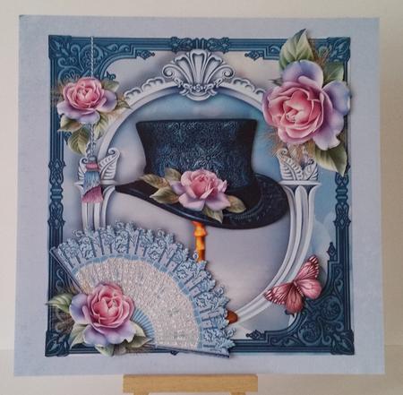 Beautiful Top Hat with Roses 8x8 Mini Kit by Mary Brunton