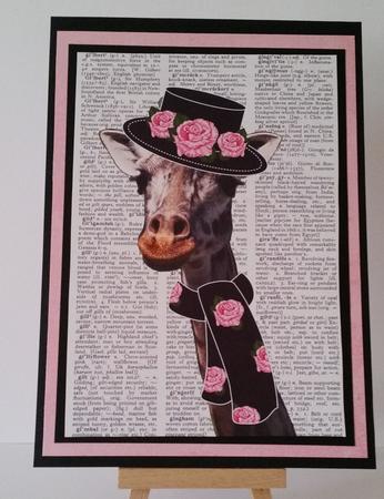 Giraffe Dictionary Print by Mary Brunton
