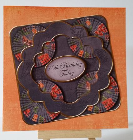 Black Sweet Peas 70th Birthday 3D Rosette Topper by Mary Brunton