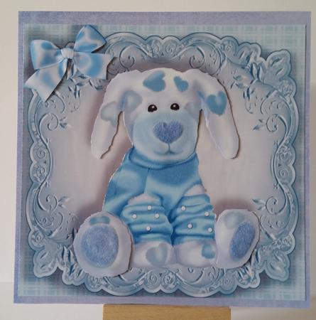 Gorgeous Baby Boy Teddy Bear 8x8 by Mary Brunton