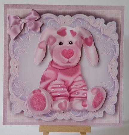 Gorgeous Pale Pink Teddy Bear 8x8 by Mary Brunton