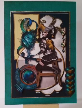 Bits & Bobs Jester Card Topper by Mary Brunton