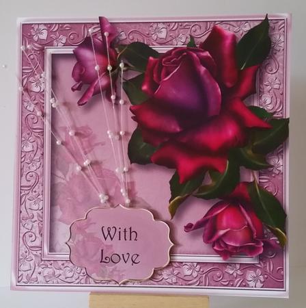 Gorgeous Twilight Roses 8x8 Quick Topper by Mary Brunton