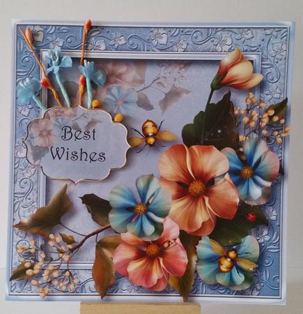 Gorgeous Summer Flowers 8x8 Quick Topper by Mary Brunton