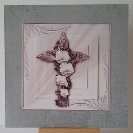 Cream and Desaturated Cross by Mary Brunton