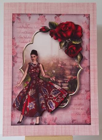 Ladies Day with Magenta Roses by Mary Brunton