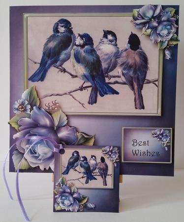 Beautiful Blue Birds & Roses Mini Kit by Mary Brunton