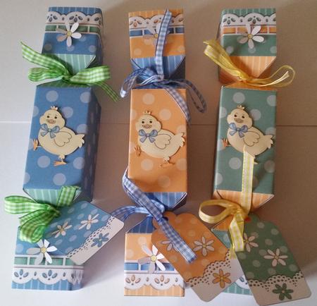 3D Easter Chick Cracker Gift Favour Boxes by Mary Brunton