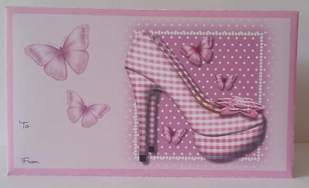 Pink Gingham Shoes Money Wallet by Mary Brunton