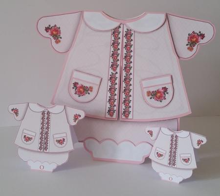 Baby Girls Set 1 Card Kit, Envelope,inserts, Tags & Bookmark by Mary Brunton