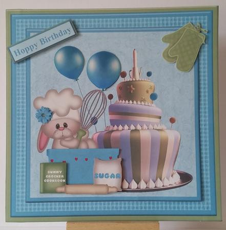 Bunny Crocker Mini Kit & Decoupage (blue) by Mary Brunton