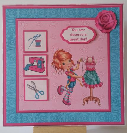 You Sew Deserve a Great Day Topper & Decoupage by Mary Brunton