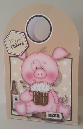 Piggin' Cheers Large Gift Bag by Mary Brunton