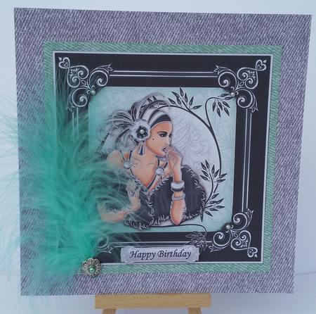 8" x 8" Faux Denim Set 1 Backing Papers by Mary Brunton