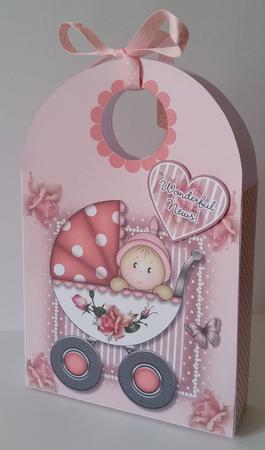 Baby Girl in Pram Large Gift Bag by Mary Brunton