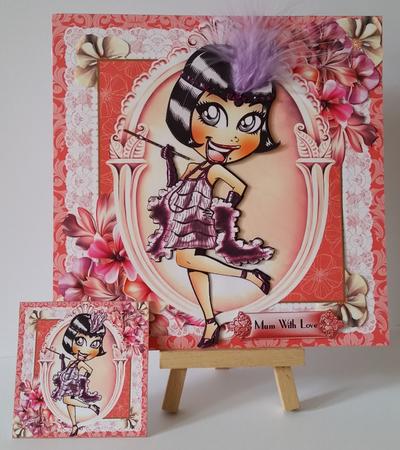 The Little Flapper Card Front Kit by Mary Brunton