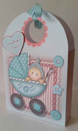 Baby Boy in Pram Large Gift Wallet by Mary Brunton