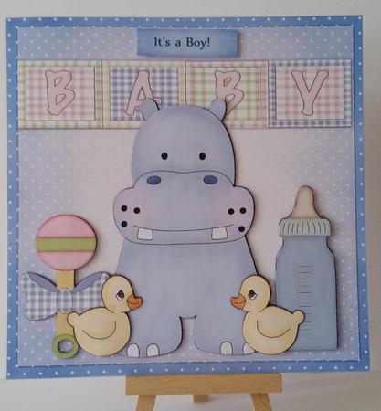 Mini Kit New Baby Boy Jungle Hippo by Mary Brunton