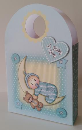Moon Baby Boy Large Gift Bag by Mary Brunton