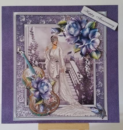 Victorian Flapper Bride Topper with Decoupage by Mary Brunton